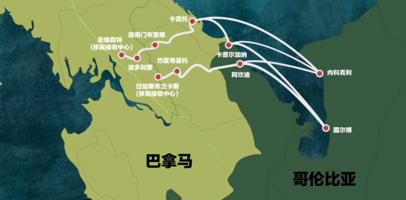 Chinese Language Map of Darien Gap