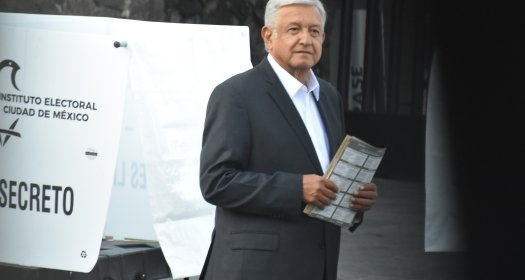 AMLO after casting his vote
