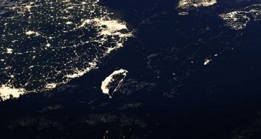 View of the Taiwan Strait from Space