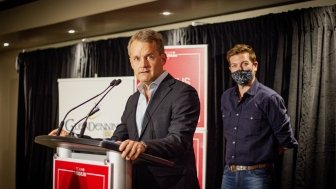 Seamus O'Regan at Podium