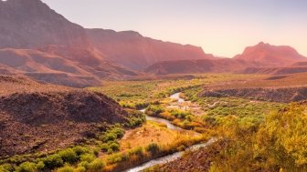 The amazing landscape of the Big Bend Ranch State Park and the Rio Grande River, Texas