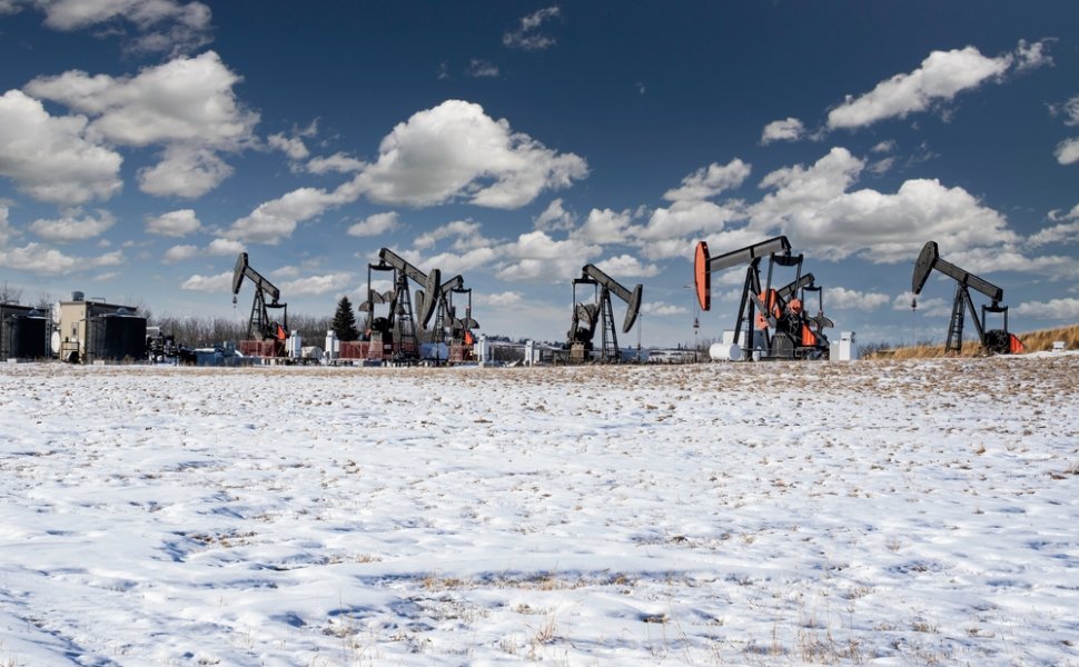 Oil pump jacks in Alberta