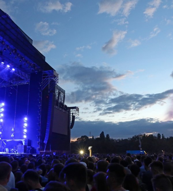 Main stage of the Atlas Weekend Music Festival at National Expocenter in Kyiv, 2018