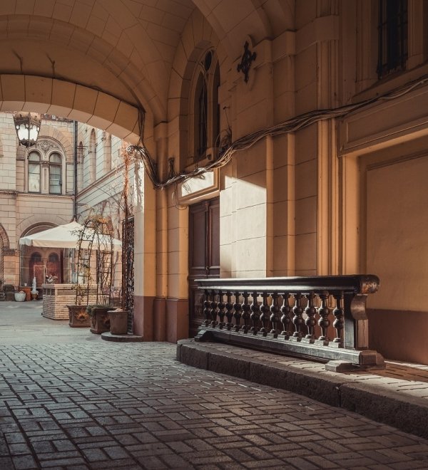 Courtyard in Odesa, Ukraine