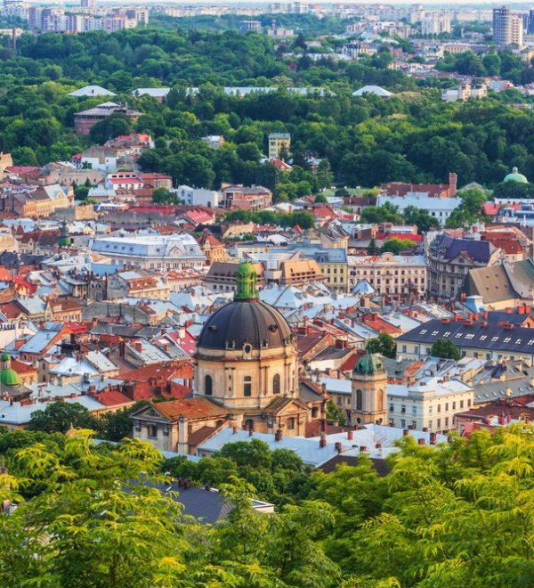 Lviv, city view, historical city center, Ukraine, Western Ukraine