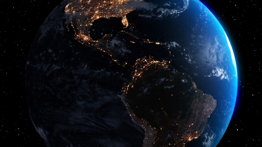 The US and Latin America as seen from space