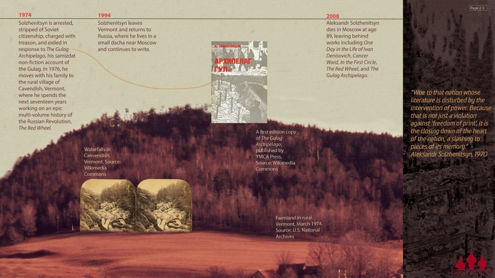 Infographic with Timeline of Solzhenitsyn's Life 