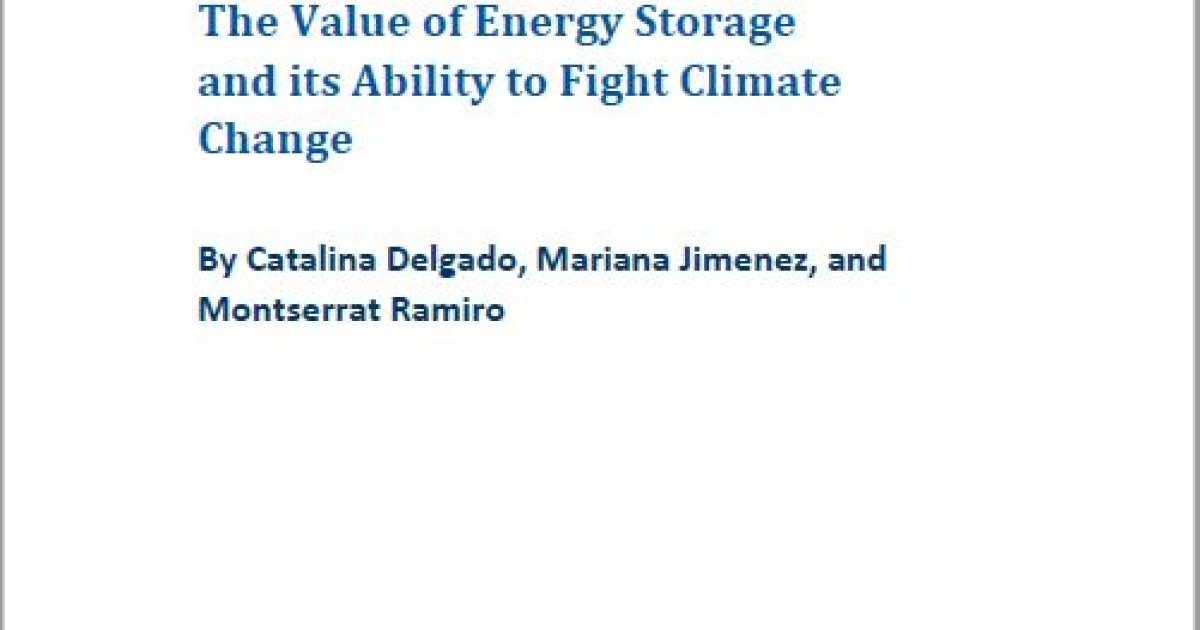 The Value of Energy Storage and its Ability to Fight Climate Change ...