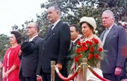 Israeli Prime Minister Levi Eshkol, US President Johnson