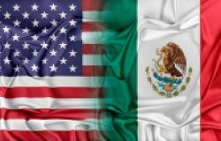 US and Mexico flags