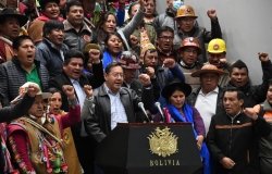 President Luis Arce of Bolivia after attempted coup