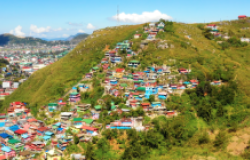 Colorful Houses in La Trinidad, Benguet, Philippines, courtesy of Fly_and_Dive/Shutterstock.com. 