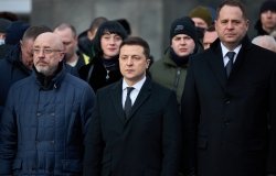 20.01.2022 Ukraine. Kyiv. President Zelensky and the Minister of Defense.