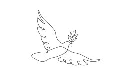 Outline of a dove