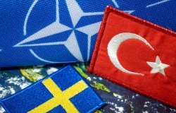 NATO, Turkey, and Swedish Flags