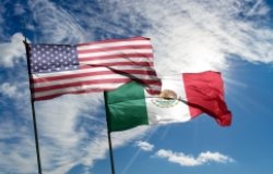 US Mexico Flags
